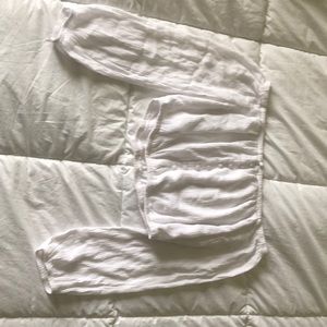 Pacsun off the shoulder white long sleeve crop top